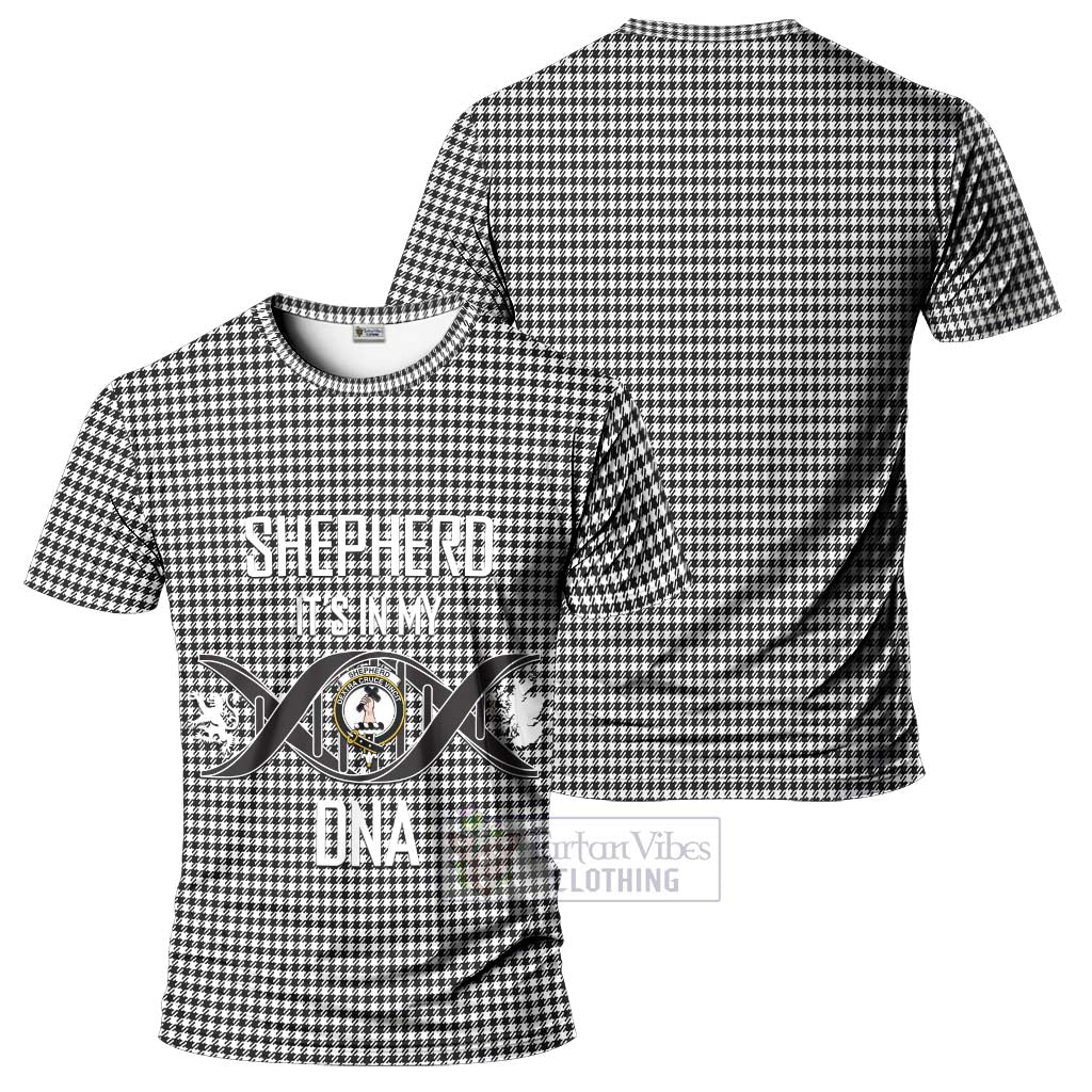 Tartan Vibes Clothing Shepherd Tartan T-Shirt with Family Crest DNA In Me Style