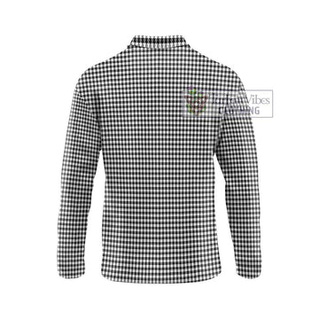 Shepherd Tartan Long Sleeve Polo Shirt with Family Crest DNA In Me Style