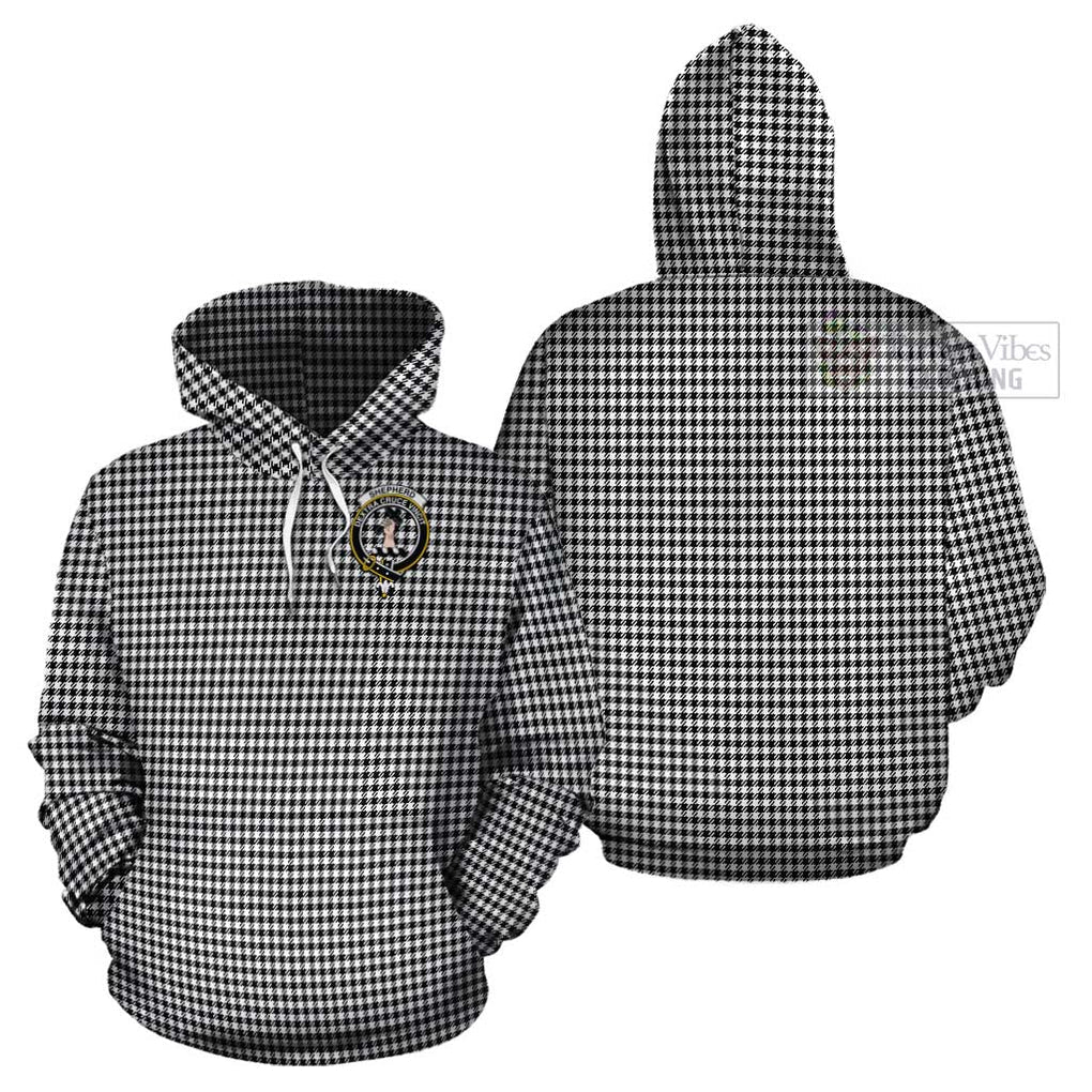 Shepherd Tartan Cotton Hoodie with Family Crest Pullover Hoodie - Tartan Vibes Clothing