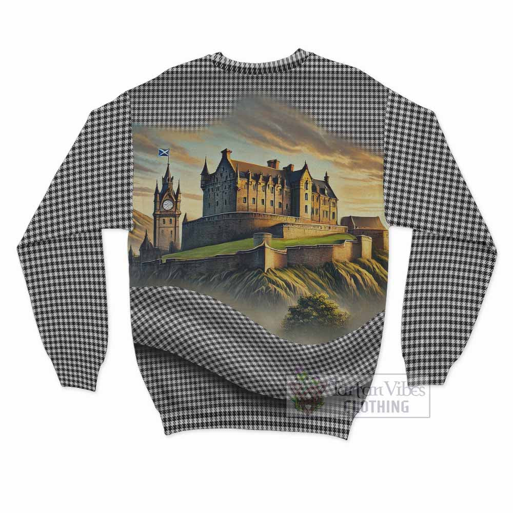 Shepherd Tartan Family Crest Sweatshirt with Scottish Ancient Castle Style - Tartan Vibes Clothing
