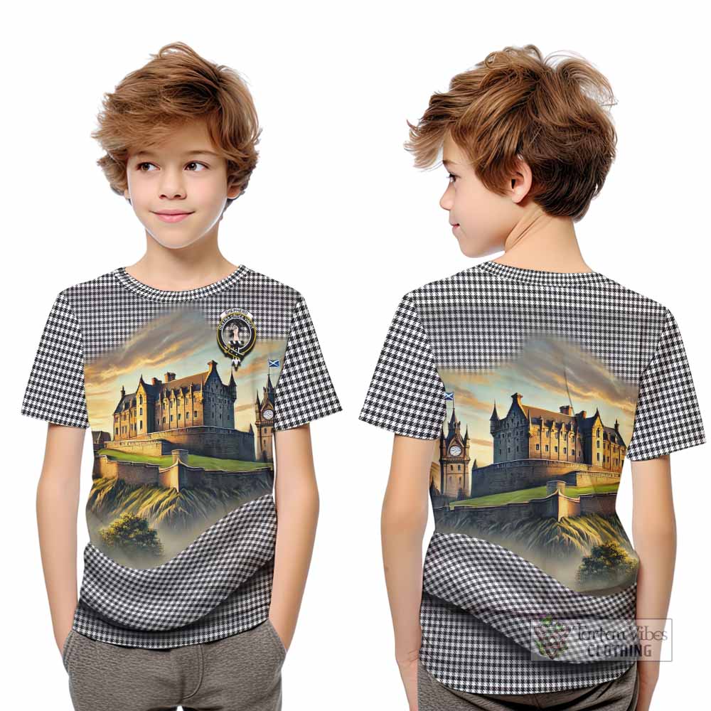 Shepherd Tartan Family Crest Kid T-Shirt with Scottish Ancient Castle Style - Tartan Vibes Clothing