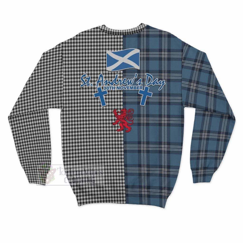 Tartan Vibes Clothing Shepherd Tartan Sweatshirt Happy St. Andrew's Day Half Tartan Style