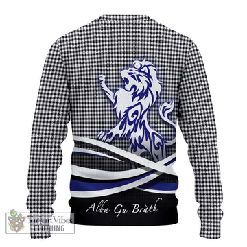 Shepherd Tartan Ugly Sweater with Alba Gu Brath Regal Lion Emblem