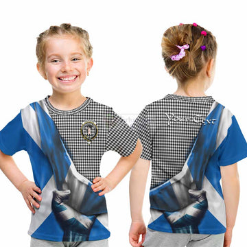 Shepherd Tartan Kid T-Shirt with Family Crest Scotland Patriotic Style