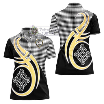 Shepherd Tartan Women's Polo Shirt with Family Crest and Celtic Symbol Style