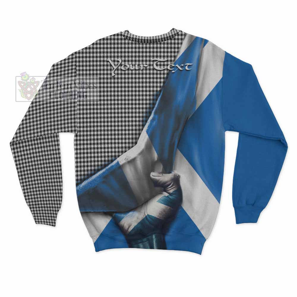 Tartan Vibes Clothing Shepherd Tartan Sweatshirt with Family Crest Scotland Patriotic Style