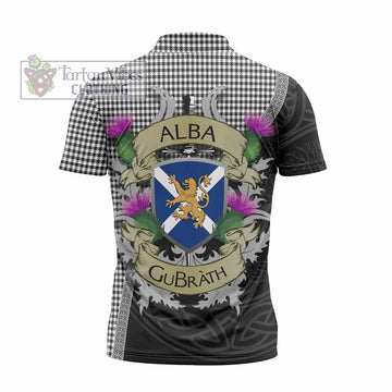 Shepherd Tartan Family Crest Zipper Polo Shirt Lion Rampant Royal Thistle Shield Celtic Inspired - Tartan Vibes Clothing