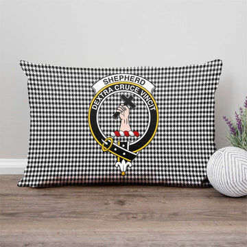 Shepherd Tartan Pillow Cover with Family Crest