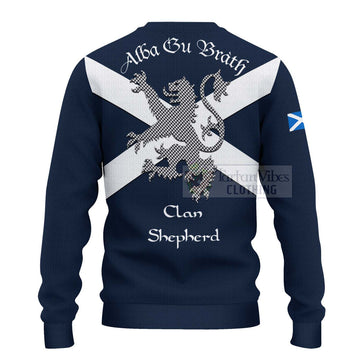 Shepherd Tartan Lion Rampant Ugly Sweater Proudly Display Your Heritage with Alba Gu Brath and Clan Name