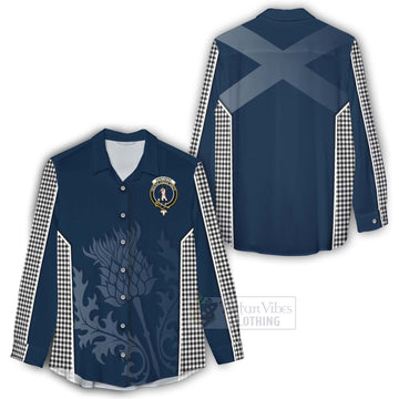 Shepherd Tartan Women's Casual Shirt with Family Crest and Scottish Thistle Vibes Sport Style