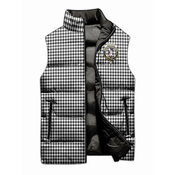 Shepherd Tartan Sleeveless Puffer Jacket with Family Crest