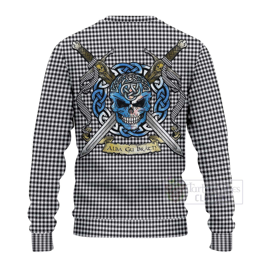 Shepherd Tartan Ugly Sweater with Family Crest Celtic Skull Style - Tartan Vibes Clothing