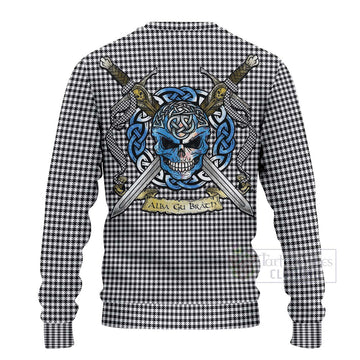 Shepherd Tartan Ugly Sweater with Family Crest Celtic Skull Style