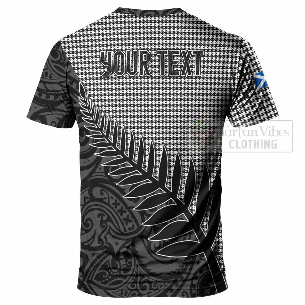 Tartan Vibes Clothing Shepherd Crest Tartan T-Shirt with New Zealand Silver Fern Half Style