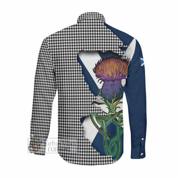 Shepherd Tartan Family Crest Long Sleeve Button Shirt Scottish Thistle Celtic Inspired Men's Shirt - Tartan Vibes Clothing