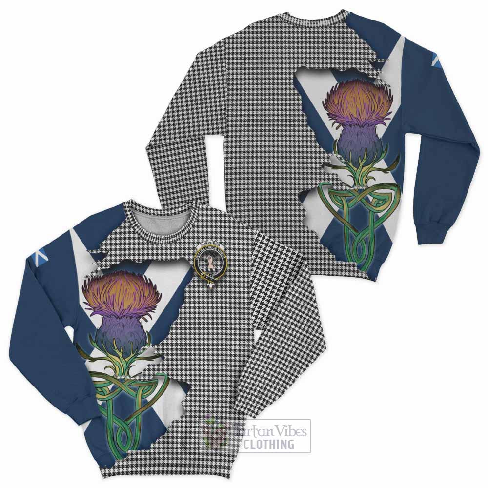 Shepherd Tartan Family Crest Sweatshirt Scottish Thistle Celtic Inspired - Tartan Vibes Clothing