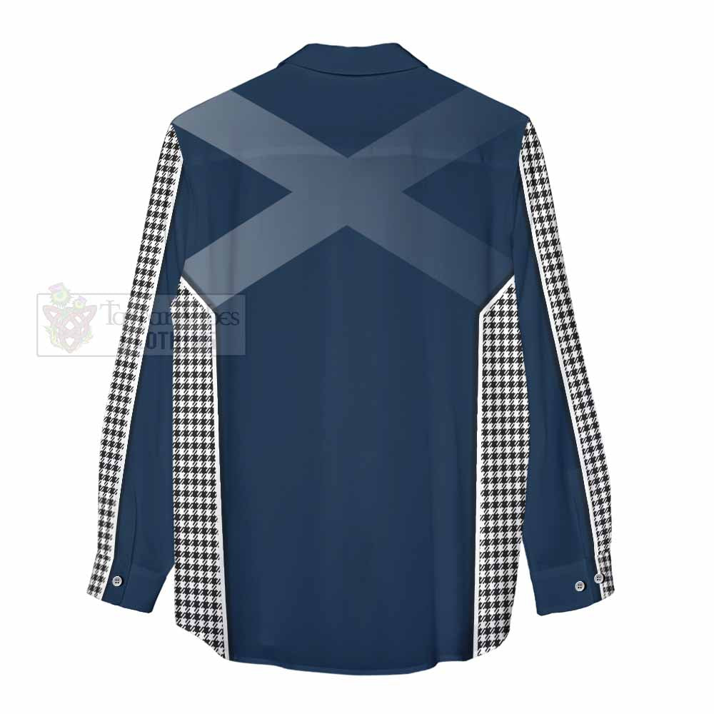 Tartan Vibes Clothing Shepherd Tartan Women's Casual Shirt with Family Crest and Lion Rampant Vibes Sport Style