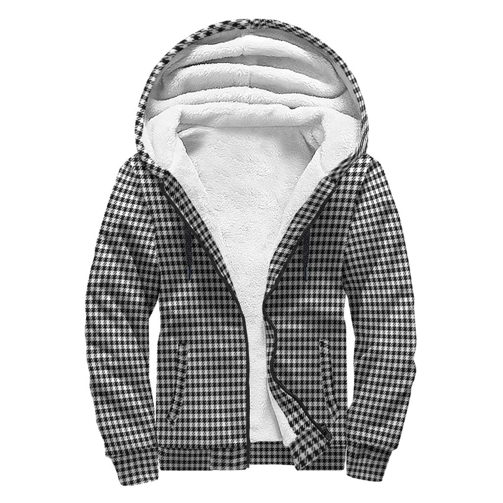 Shepherd Tartan Sherpa Hoodie with Family Crest - Tartan Vibes Clothing