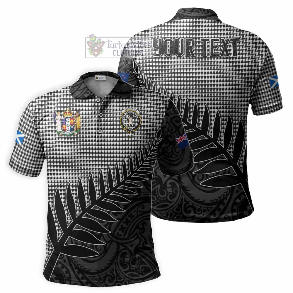 Shepherd Crest Tartan Polo Shirt with New Zealand Silver Fern Half Style