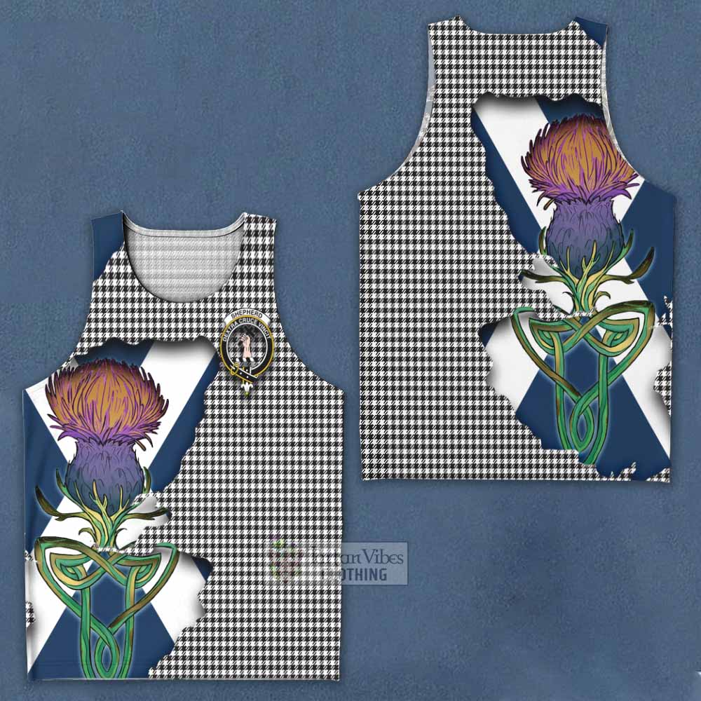 Shepherd Tartan Family Crest Men's Tank Top Scottish Thistle Celtic Inspired - Tartan Vibes Clothing