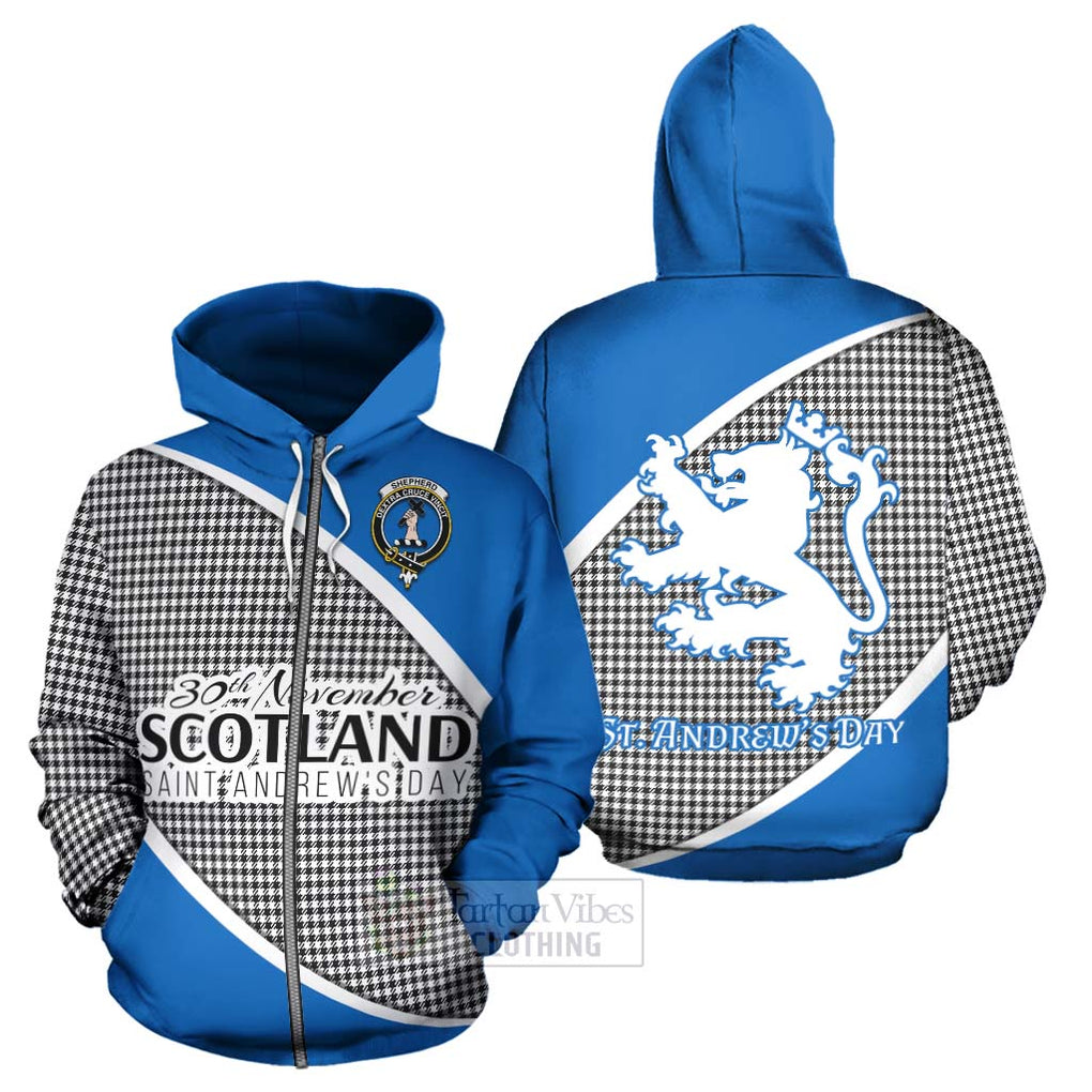 Tartan Vibes Clothing Shepherd Family Crest Tartan Hoodie Celebrate Saint Andrew's Day in Style