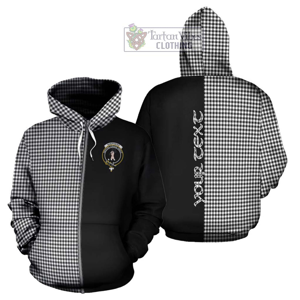 Shepherd Tartan Hoodie with Family Crest and Half Of Me Style - Tartanvibesclothing Shop