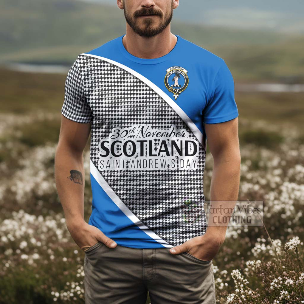 Tartan Vibes Clothing Shepherd Family Crest Tartan T-Shirt Celebrate Saint Andrew's Day in Style