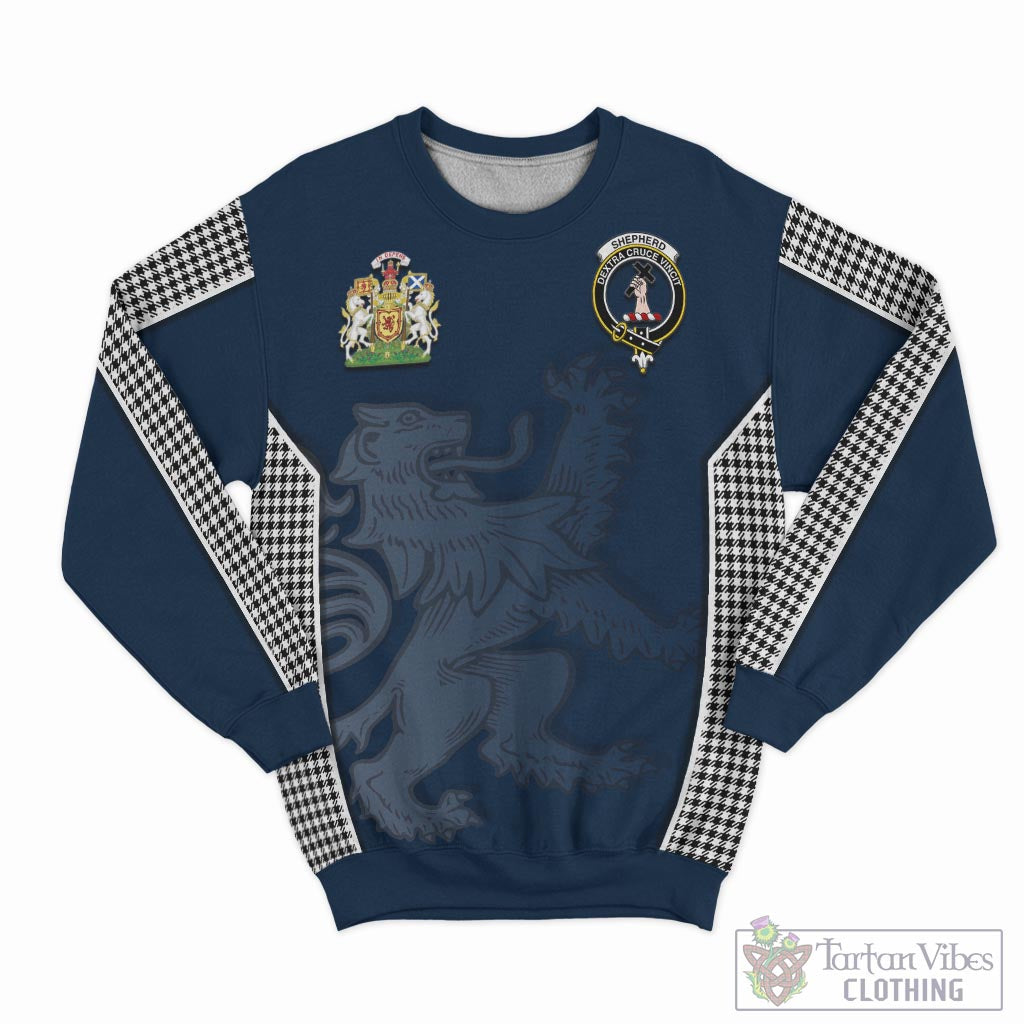 Tartan Vibes Clothing Shepherd Tartan Sweater with Family Crest and Lion Rampant Vibes Sport Style