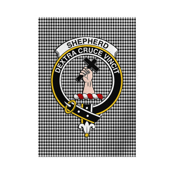 Shepherd Tartan Garden Flag with Family Crest - Tartan Vibes Clothing