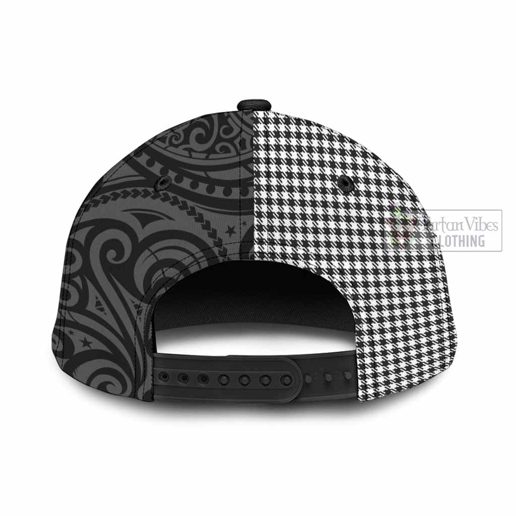 Tartan Vibes Clothing Shepherd Tartan Classic Cap with New Zealand Silver Fern Half Style