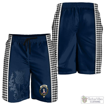 Shepherd Tartan Men's Shorts with Family Crest and Scottish Thistle Vibes Sport Style