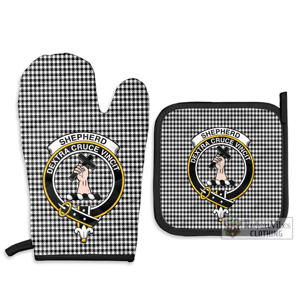 Shepherd Tartan Combo Oven Mitt & Pot-Holder with Family Crest - Tartan Vibes Clothing