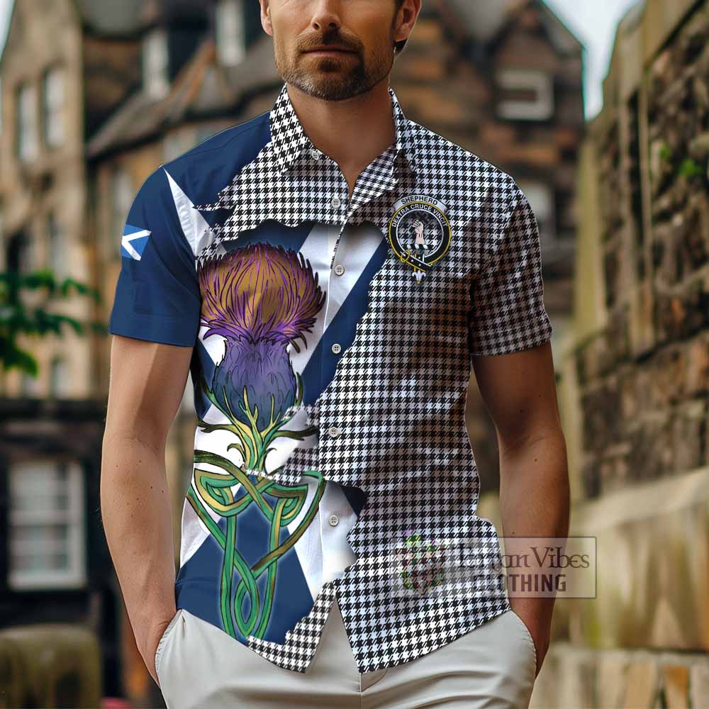 Shepherd Tartan Family Crest Hawaiian Shirt Scottish Thistle Celtic Inspired - Tartan Vibes Clothing