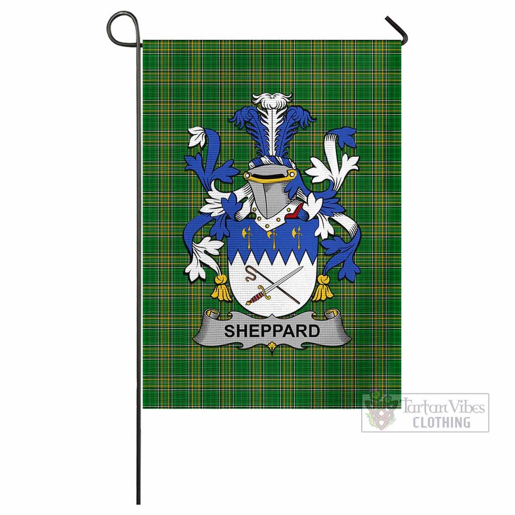 Tartan Vibes Clothing Sheppard Irish Clan Flag with Coat of Arms