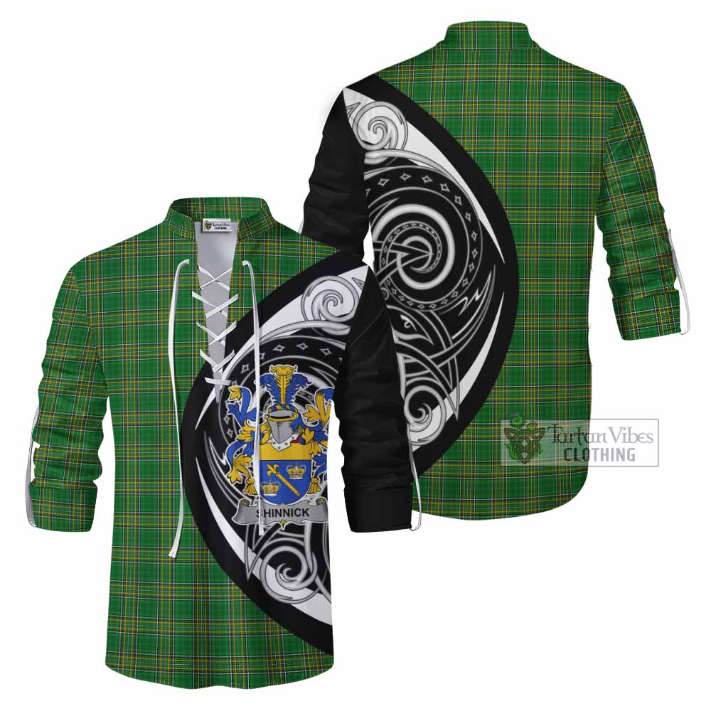 Shinnick Irish Clan Ghillie Kilt Shirt Celtic Circle Style - Tartan Vibes Clothing