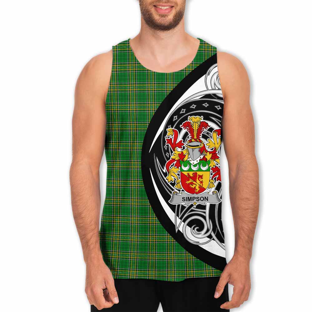 Simpson Irish Clan Men's Tank Top Celtic Circle Style Men - Tartan Vibes Clothing