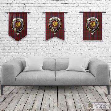 Sinclair Tartan Gonfalon, Tartan Banner with Family Crest