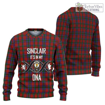 Sinclair Tartan Ugly Sweater with Family Crest DNA In Me Style