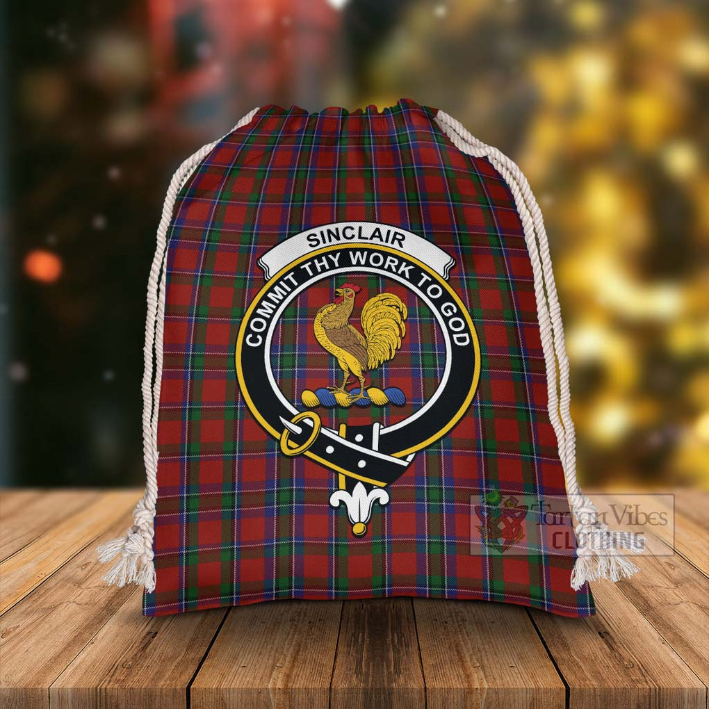 Tartan Vibes Clothing Sinclair Tartan Christmas Santa's Bag with Family Crest