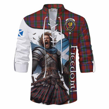 Sinclair Crest Tartan Ghillie Kilt Shirt Inspired by the Freedom of Scottish Warrior