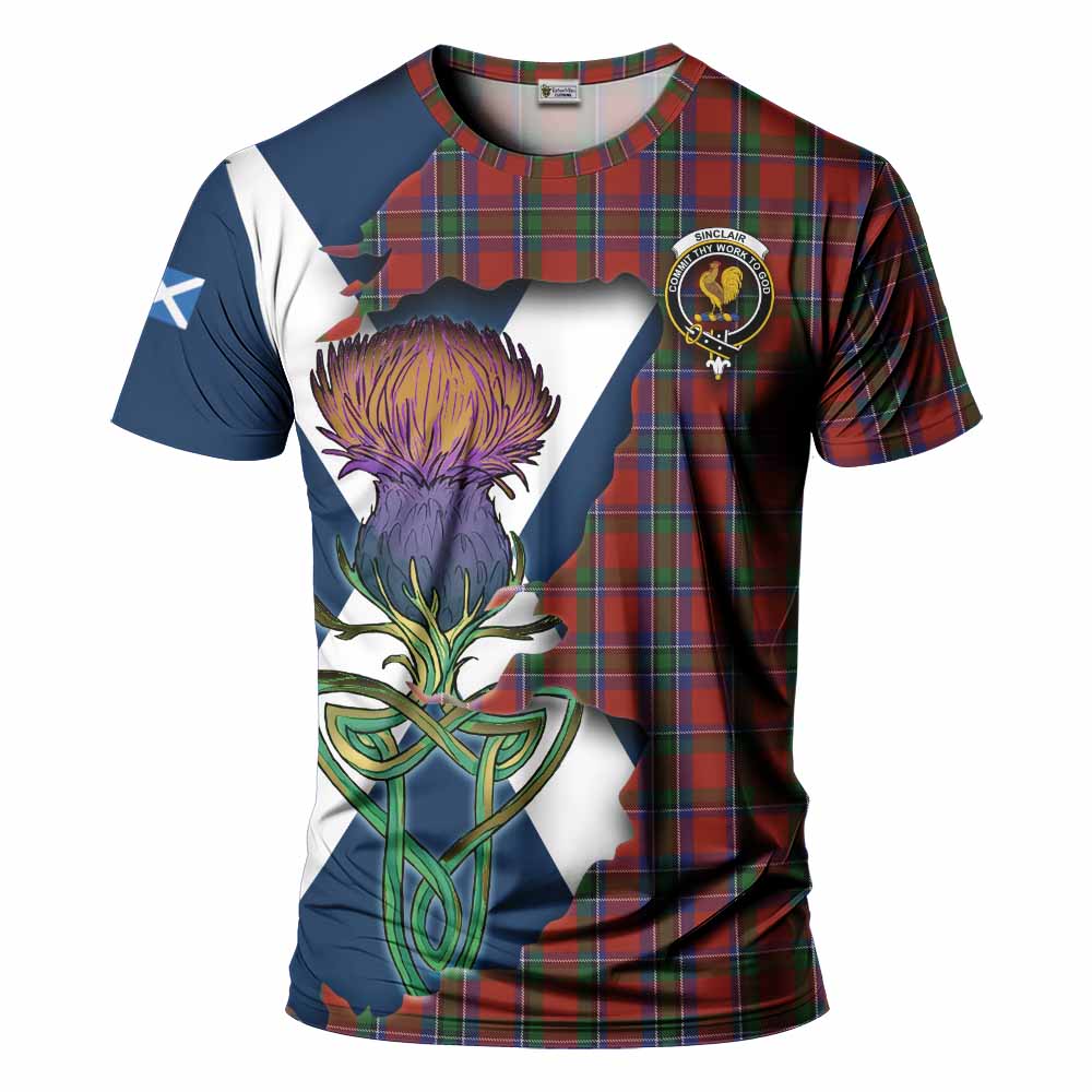 Sinclair Tartan Family Crest T-Shirt Scottish Thistle Celtic Inspired Kid's Shirt - Tartan Vibes Clothing