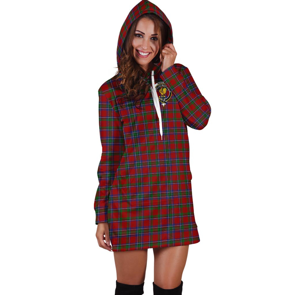 Sinclair Tartan Hoodie Dress with Family Crest - Tartan Vibes Clothing