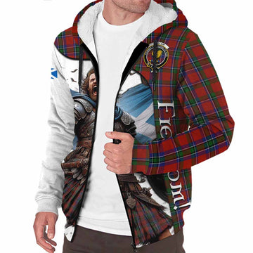 Sinclair Crest Tartan Sherpa Hoodie Inspired by the Freedom of Scottish Warrior