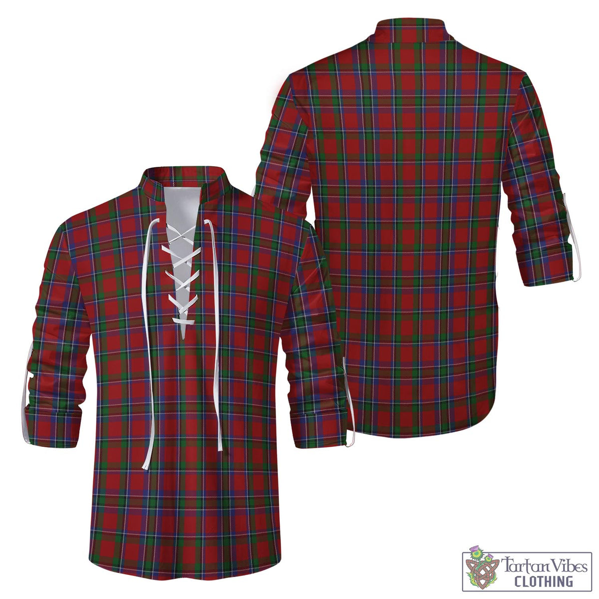 Sinclair Tartan Men's Scottish Traditional Jacobite Ghillie Kilt Shirt Men - Tartan Vibes Clothing