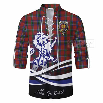 Sinclair Tartan Ghillie Kilt Shirt with Alba Gu Brath Regal Lion Emblem