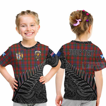 Sinclair Crest Tartan Kid T-Shirt with New Zealand Silver Fern Half Style