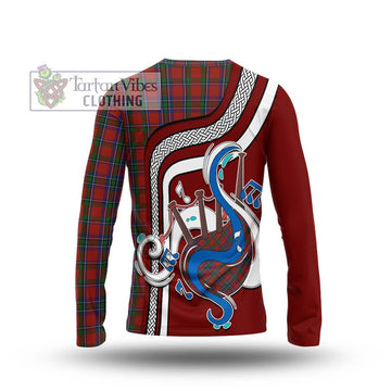 Sinclair Tartan Long Sleeve T-Shirt with Epic Bagpipe Style