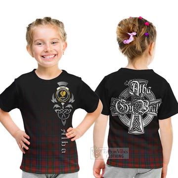 Sinclair Tartan Kid T-Shirt Featuring Alba Gu Brath Family Crest Celtic Inspired