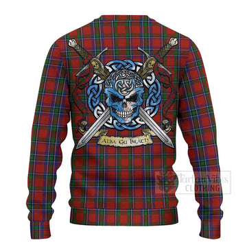 Sinclair Tartan Ugly Sweater with Family Crest Celtic Skull Style