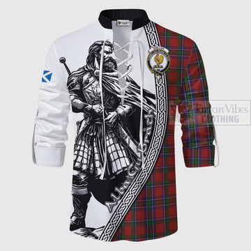 Sinclair Tartan Clan Crest Ghillie Kilt Shirt with Highlander Warrior Celtic Style